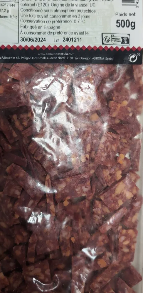 Allumettes de chorizo