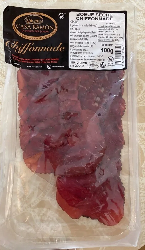 Boeuf séché chiffonnade