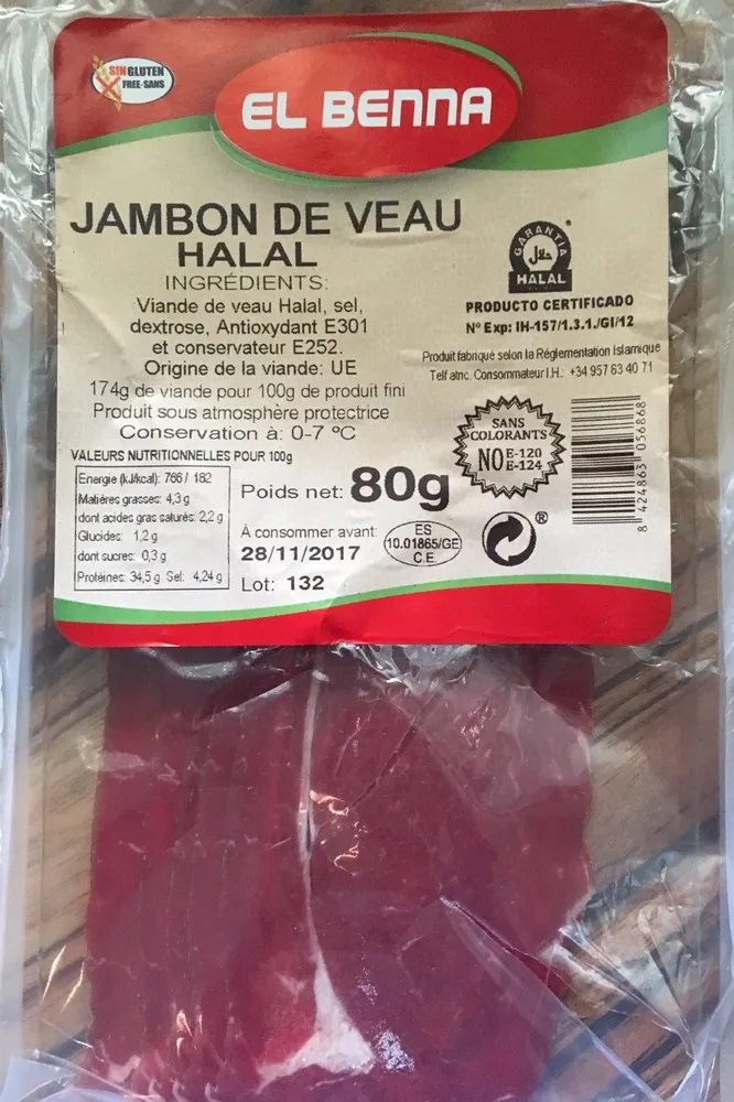 Jambon de veau halal