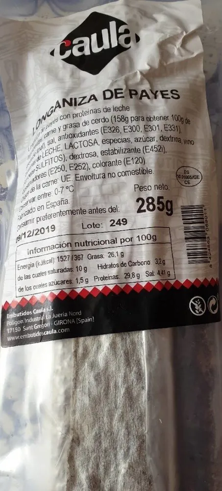 Longaniza de payes