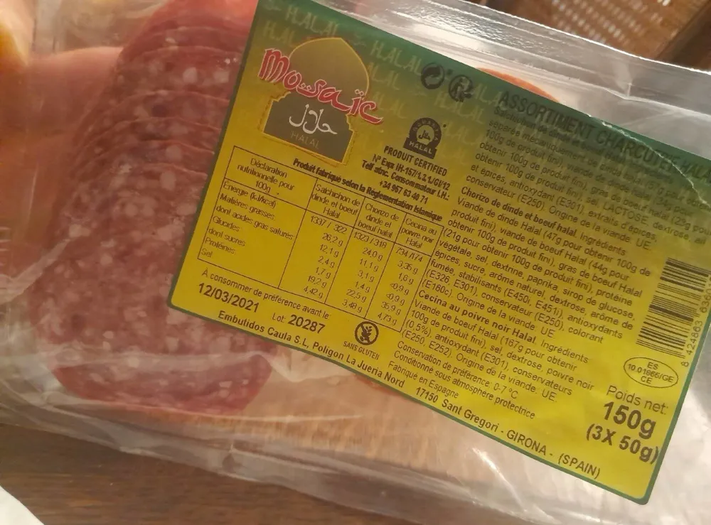 Assortiment charcuterie halal
