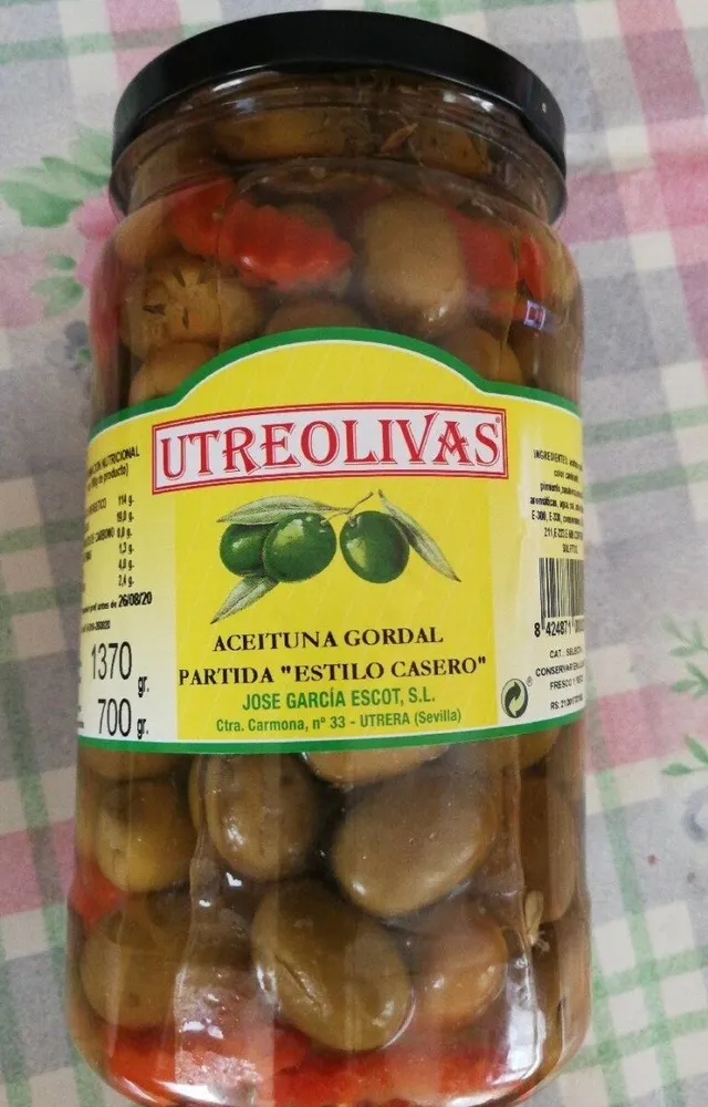 Aceituna gordal partida estilo casero