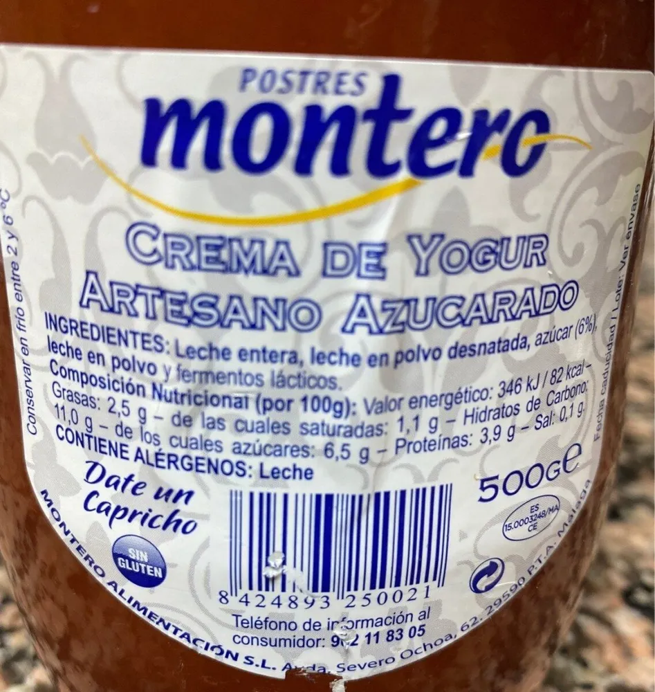 Crema de yogur