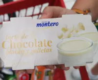 Tarta de chocolate blanco y galletas