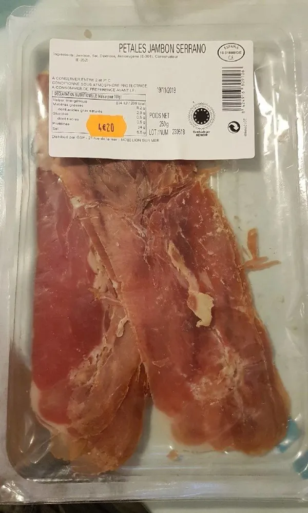 Pétales Jambon Serrano