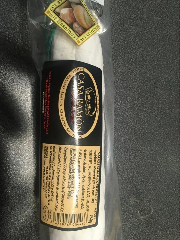 Saucisson aux Noisettes
