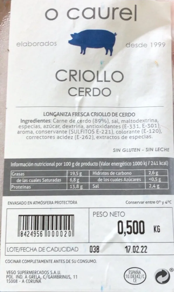 Criollo cerdo