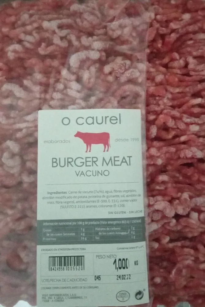 Burguer meat vacuno