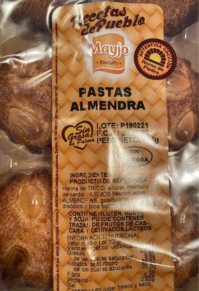 Pastas Almendra