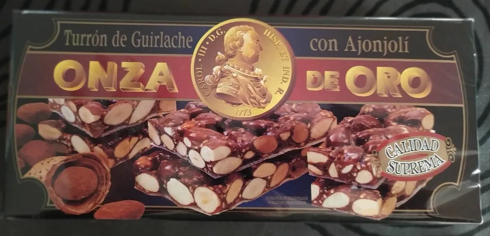Turrón de guirlache con ajonjolí