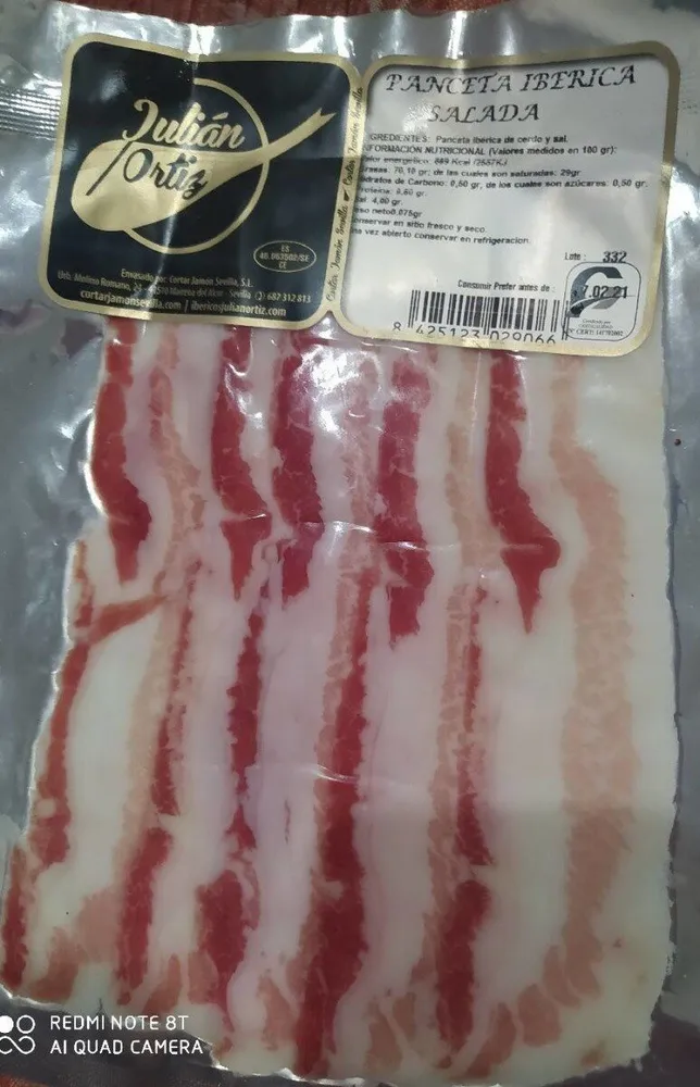 Panceta iberica salada