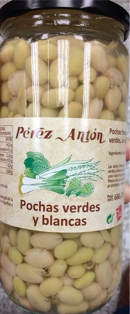 Pochas verdes y blancas