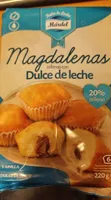 Magdalenas rellenas con dulce de leche