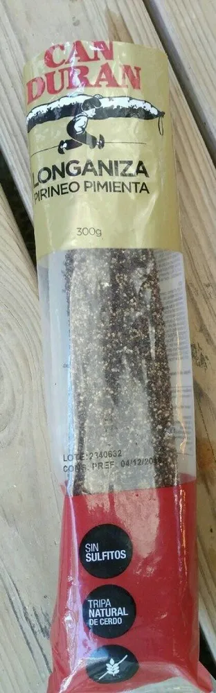Longaniza pirineo pimienta