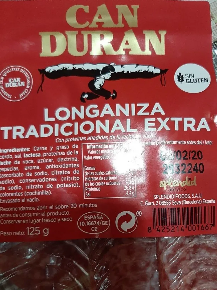Longaniza tradicional extra