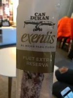Exentis fuet extra reserva sin gluten sin lactosa