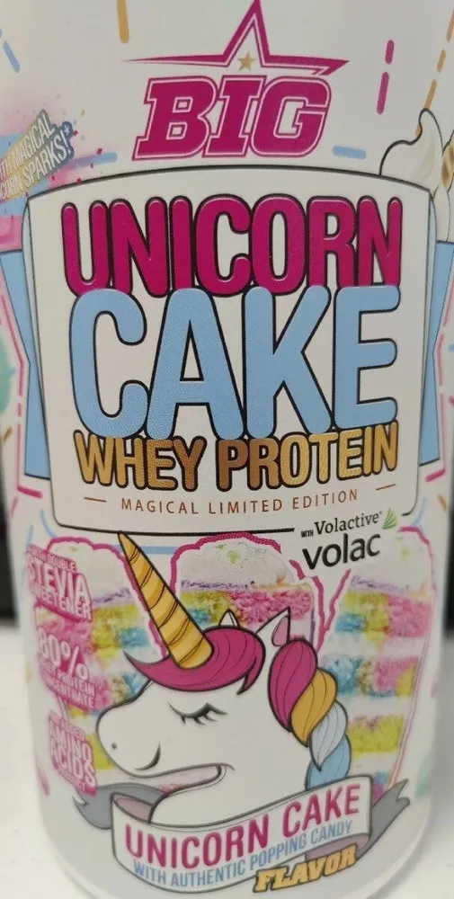 Whey protein unicorn cake