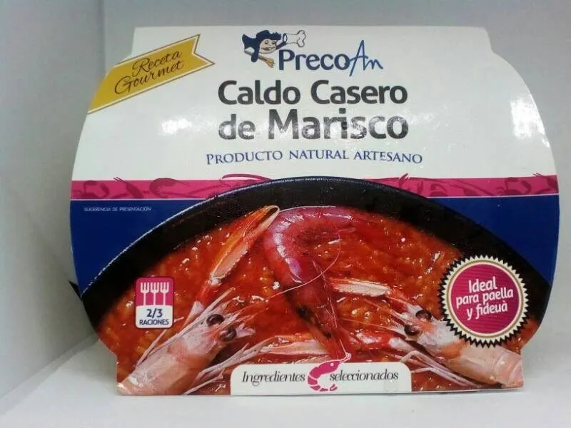 Caldo casero de marisco
