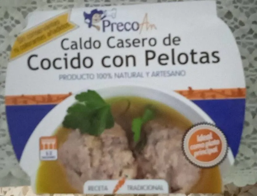 Caldo casero de Cocido con pelotas
