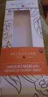 Chocolate negro 64%. Orejones de calanda. Nueces.