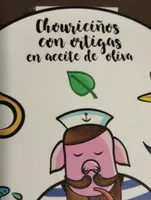 Chorizitos con ortigas en aceite de oliva
