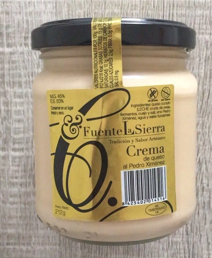 Crema de queso al Pedro ximénez