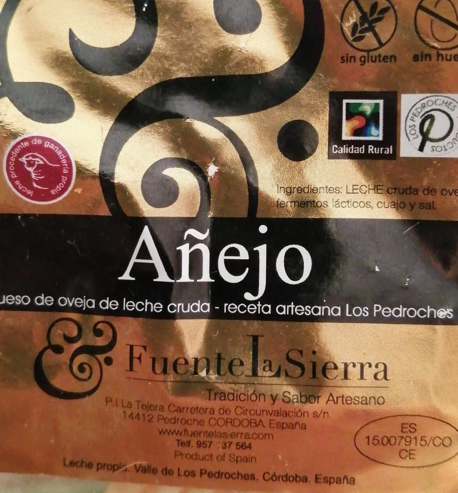 Queso de oveja de leche cruda Añejo