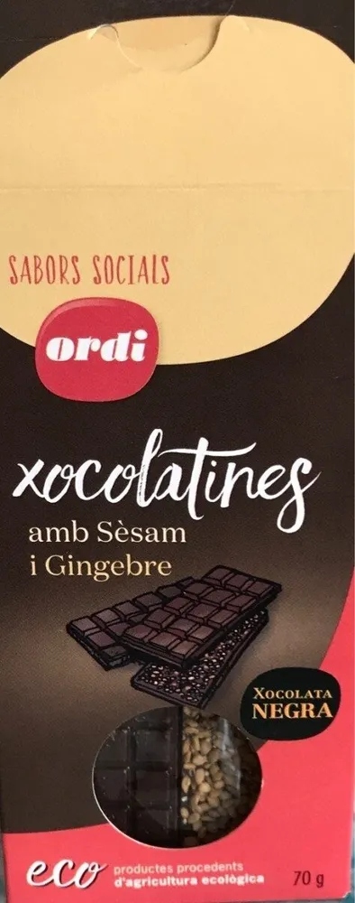 Chocolatinas con sesamo