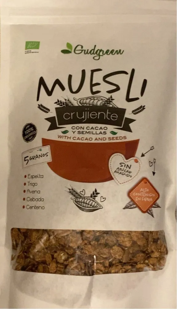 Muesli con cacao y semillas