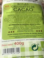 Bilas crujientes de cacao bio