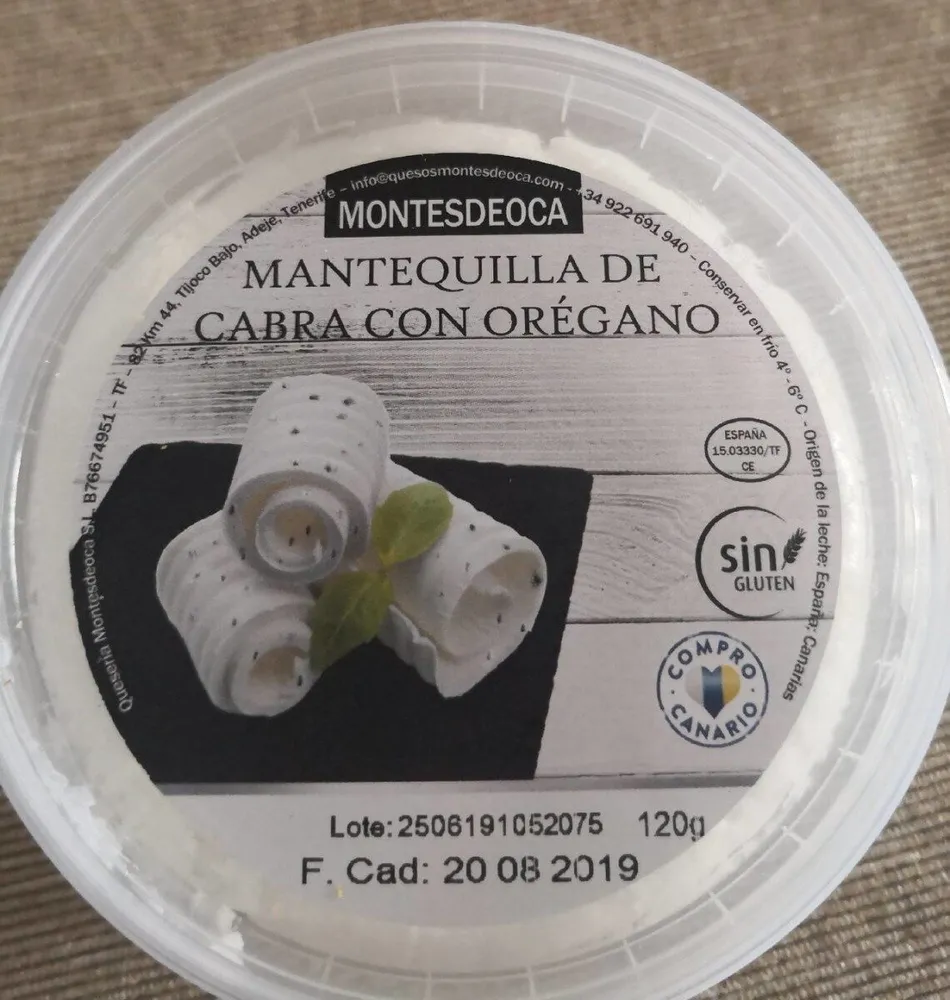 Mantequilla de cabra con orégano