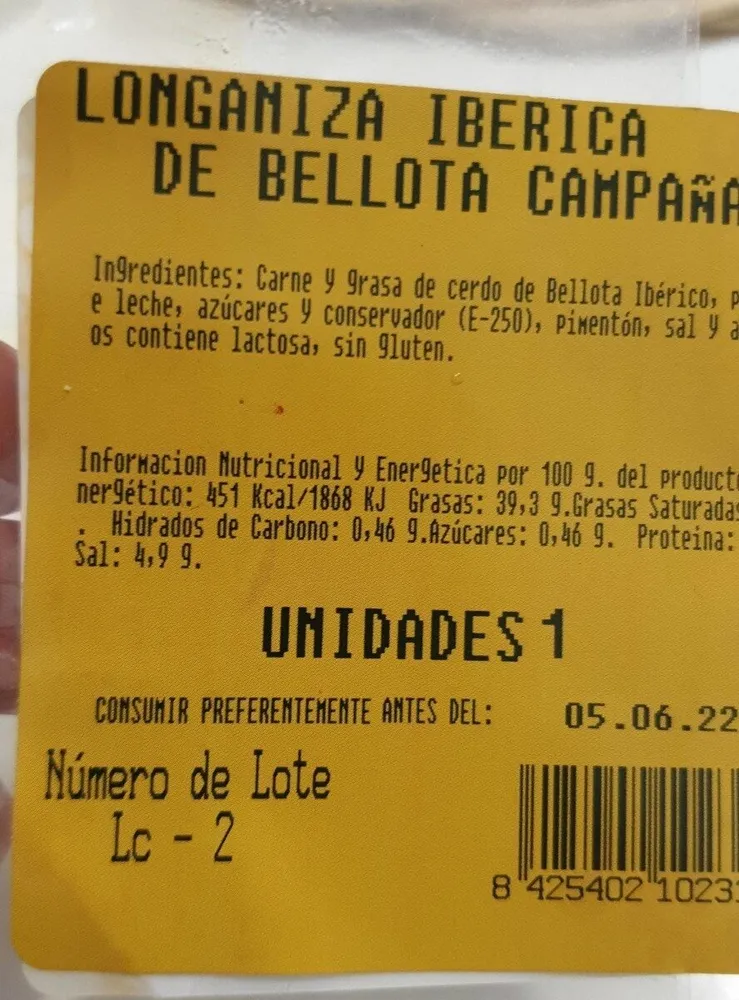 Longaniza Ibérica de Bellota