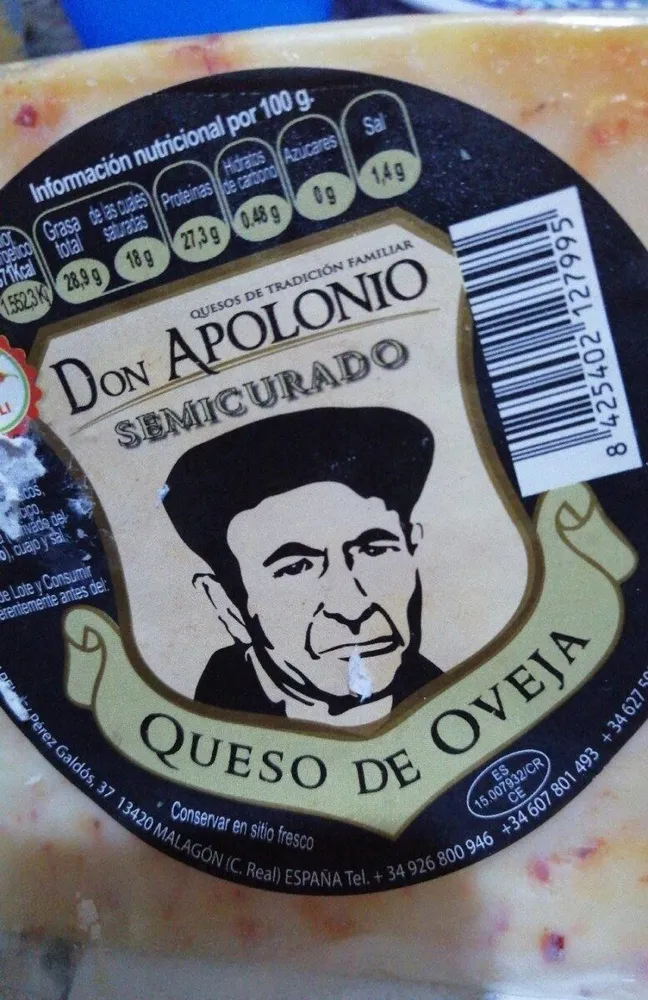 Queso de oveja Don Apolonio Semicurado