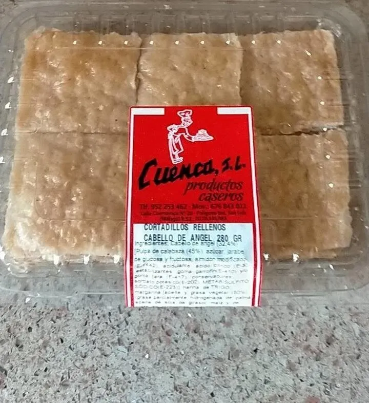 Cortadillo relleno de cabello de ángel