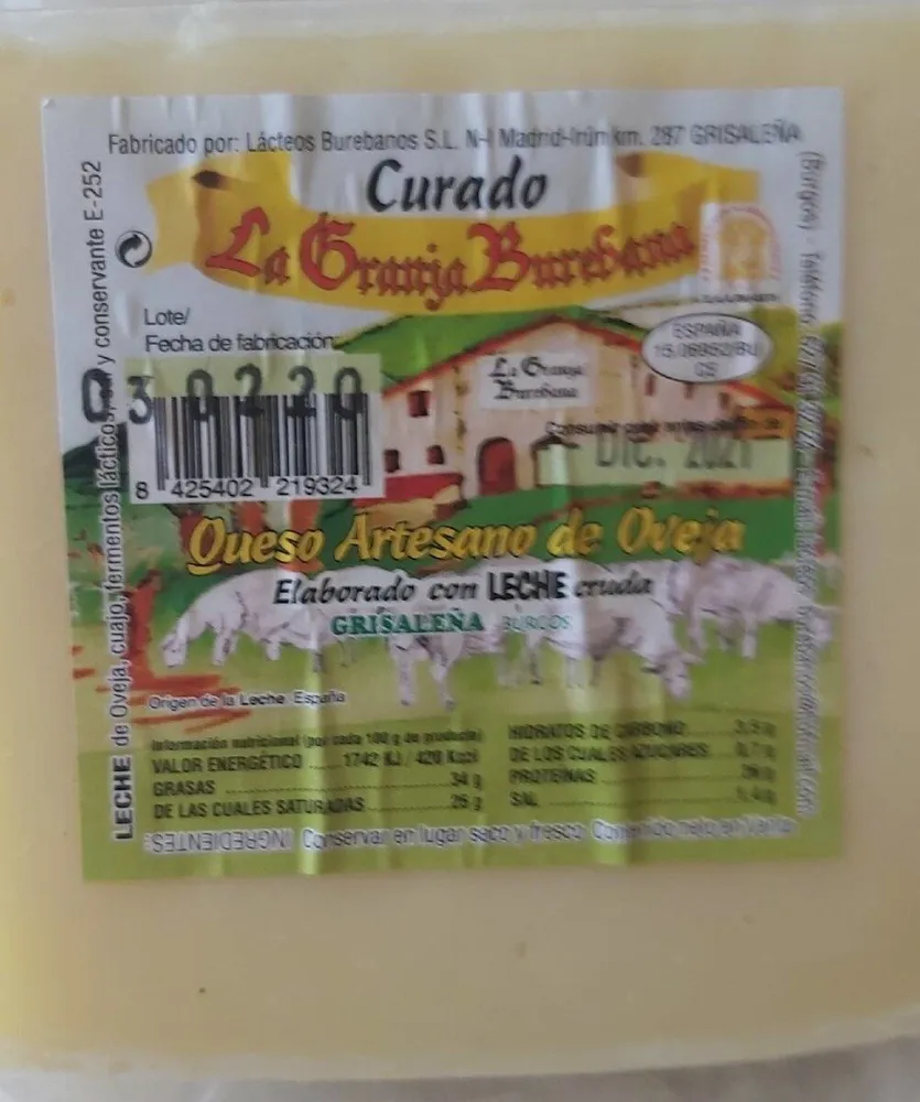 Queso artesano  de oveja