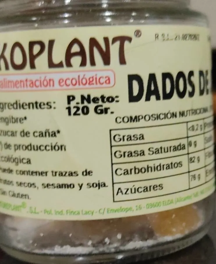 Dados de jengibre