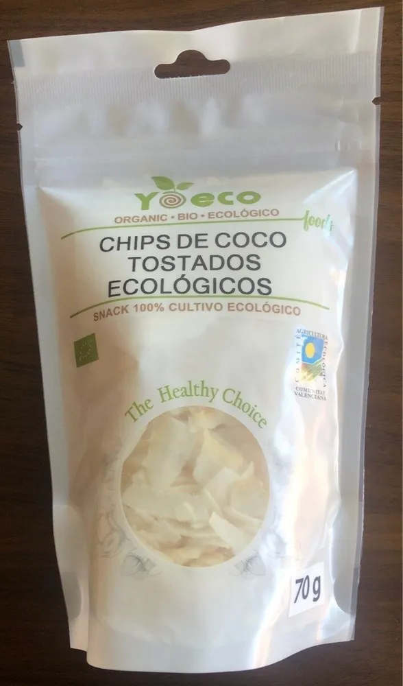 Chips de coco tostados ecológicos