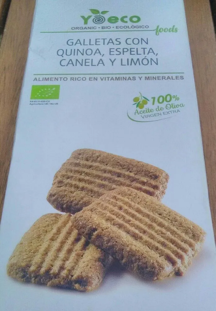 Galletas Con Quinoa, Espelta, Candela y Limón