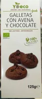 Galletas con avena y chocolate