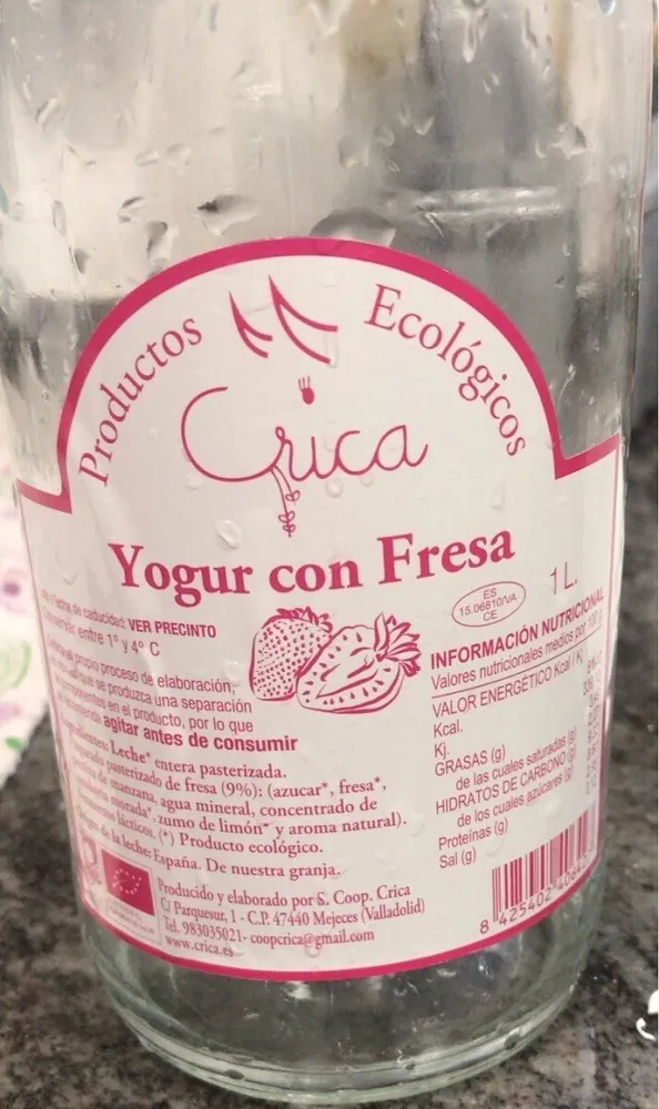 Yogur con fresa