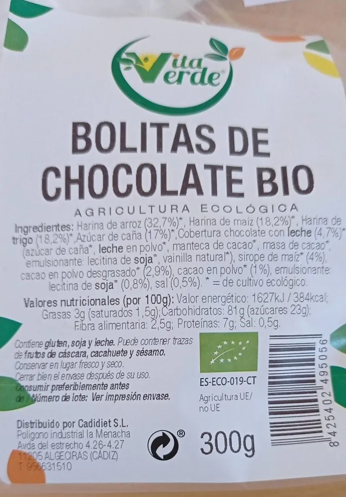 Bolitas de chocolate bio