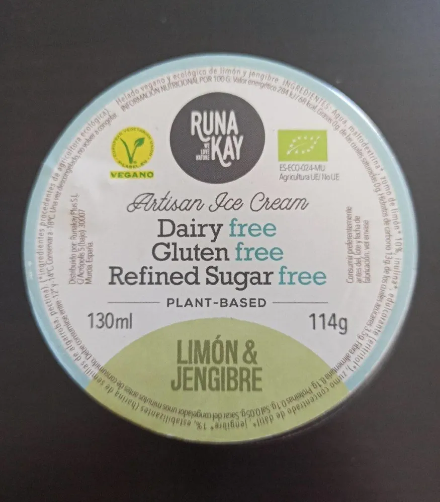 Helado limon y Jengibre