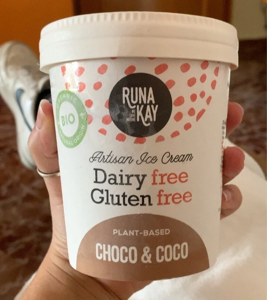 Artisan ice cream dairy free gluten free choco and coco