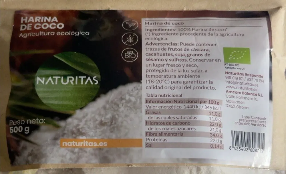 Harina de coco