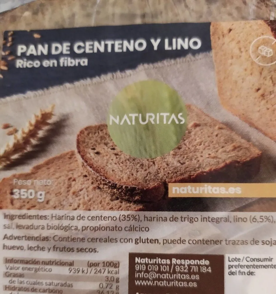 Pan de Centeno y pino
