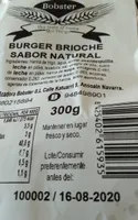 Burger brioche sabor natural
