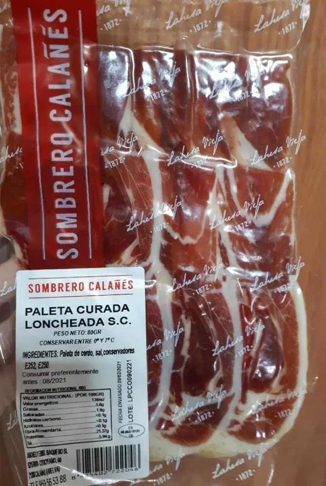 Paleta de cerdo curada