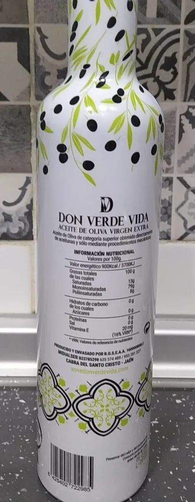 Aceite de Oliva Virgen Extra don verde vida