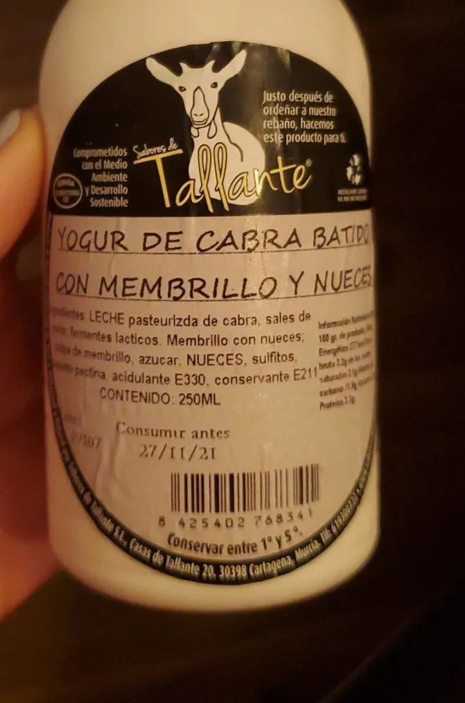 Yogur de cabra batido