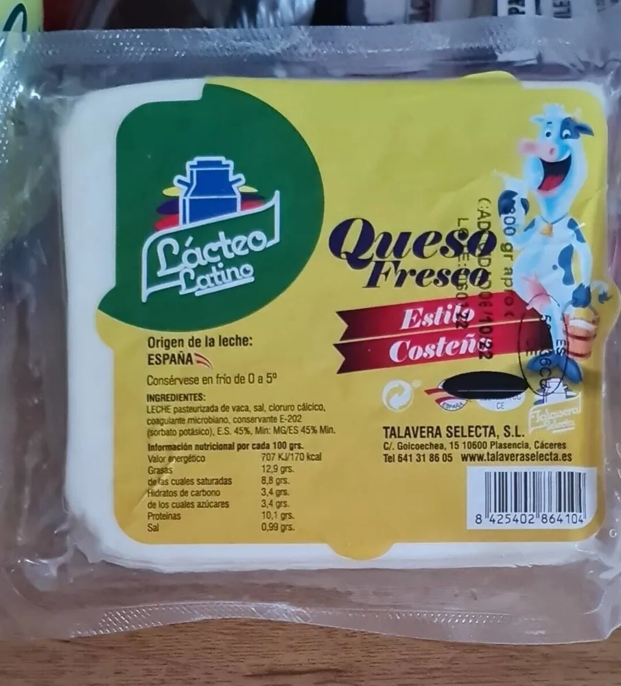 Queso fresco estilo costeño
